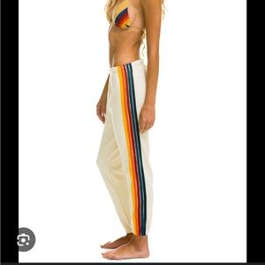 Cream & Rainbow Aviator Nation Sweatpnats